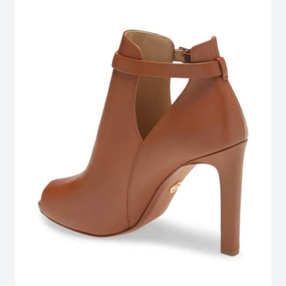 Michael Michael Kors Lawson Open Toe Bootie Womens Sz 7  Heel Ankle Boots NEW - Picture 7 of 14